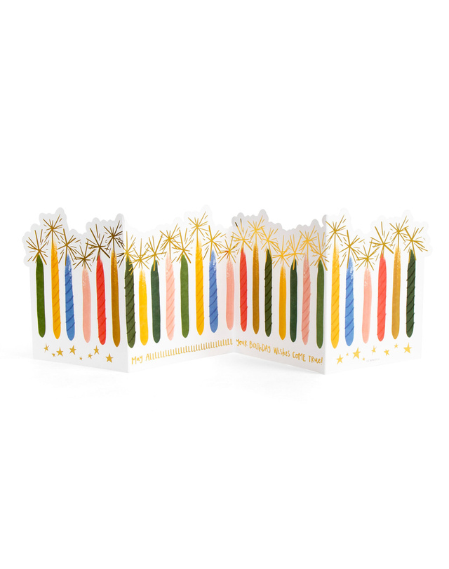 Candle Birthday Accordion Greeting Card, 1 of 5