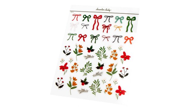 Florals and Bows 6×8 Clear Sticker Sheet, 2 of 3