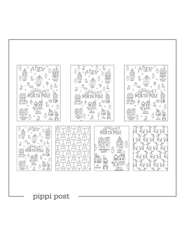 North Pole Digital Coloring Pack + Engineer Prints	, 1 of 1