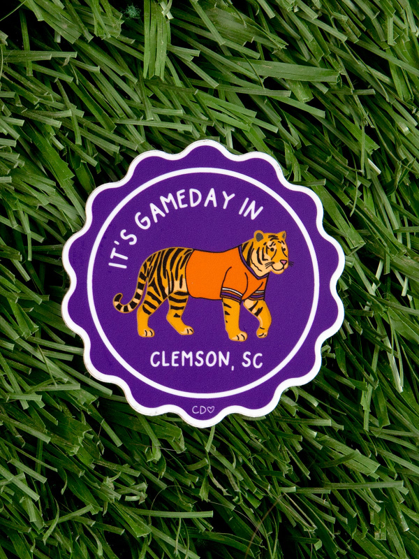 Clemson Football Game Day Mascot Decal Sticker, 1 of 4