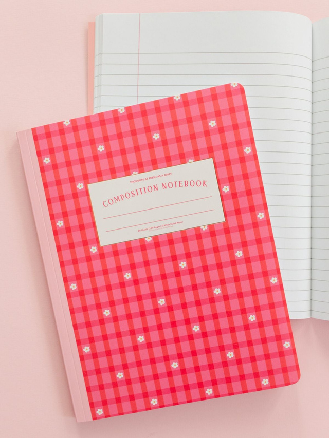 Gingham Daisy Composition Notebook, 2 of 4