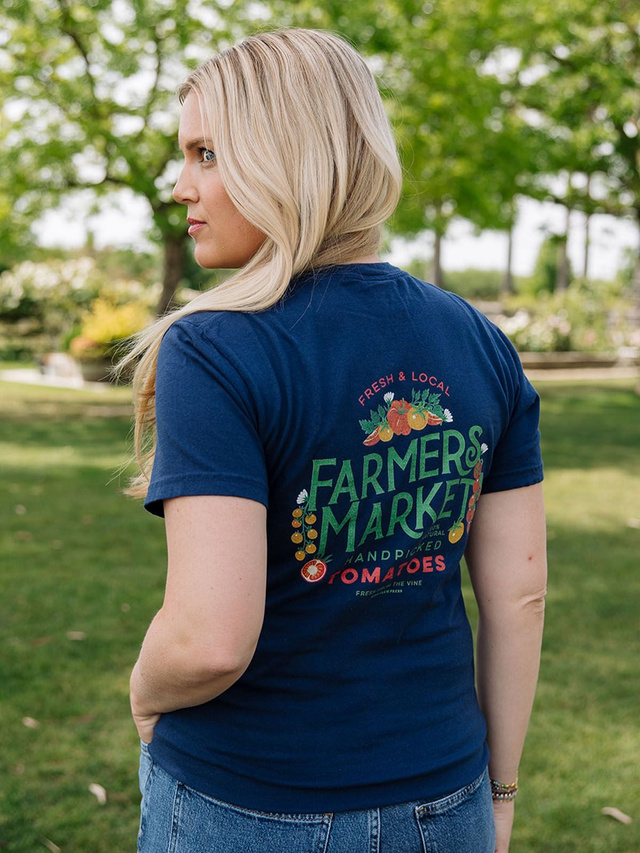 Tomato Vine Farmers Market Tee - True Navy, 1 of 7