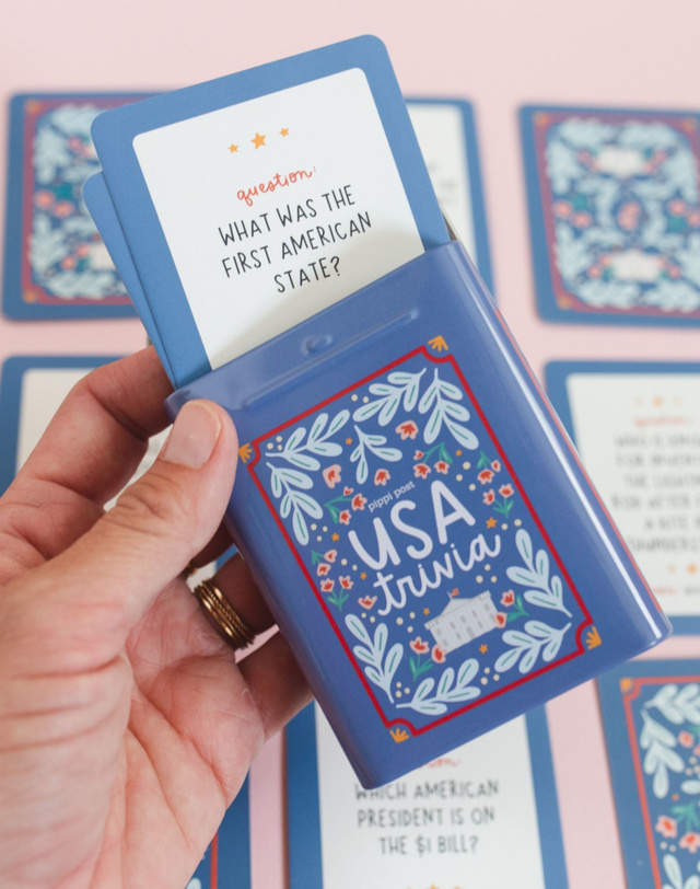 USA Trivia Game - Deck of Cards + Storage Tin, 3 of 8