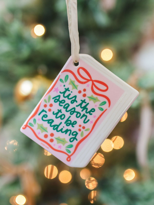 Tis The Season To Be Reading Christmas Book Ornament, 2 of 3
