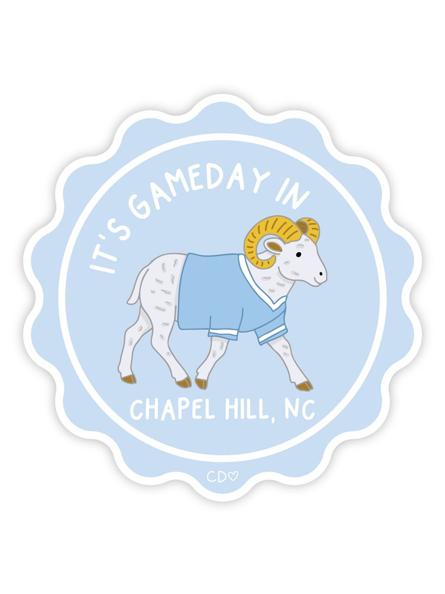 Chapel Hill Football Game Day Mascot Decal Sticker, 2 of 4
