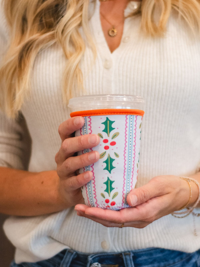 Holly Christmas Drink Sleeve, 1 of 5
