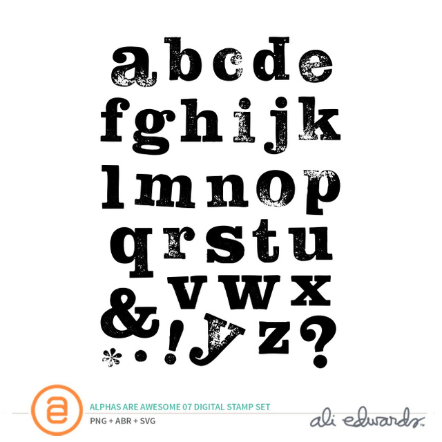 Alphas Are Awesome #7 Digital Stamp Set, 1 of 1