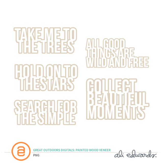 The Great Outdoors Digital Wood Veneer Embellishments, 1 of 1