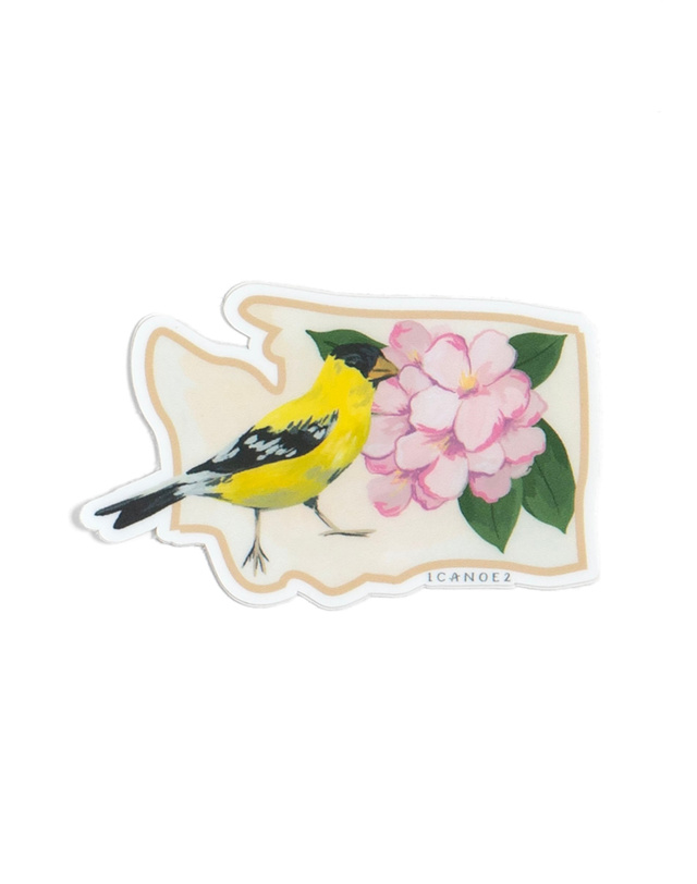 Birds & Blooms Washington Decal Sticker, 5 of 5