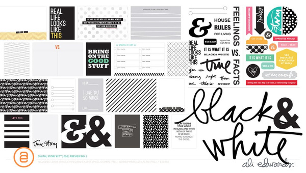 Black and White Digital Story Kit™ , 1 of 1