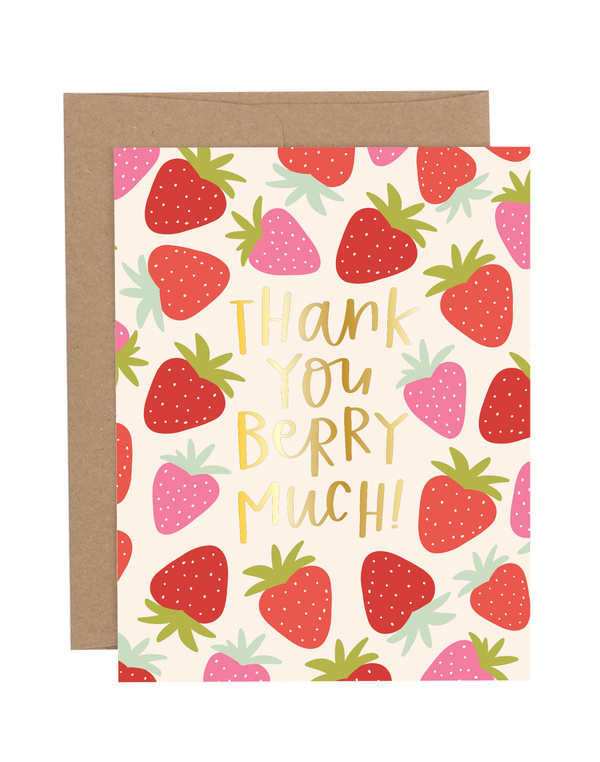 Thank You Berry Much Greeting Card, 1 of 1