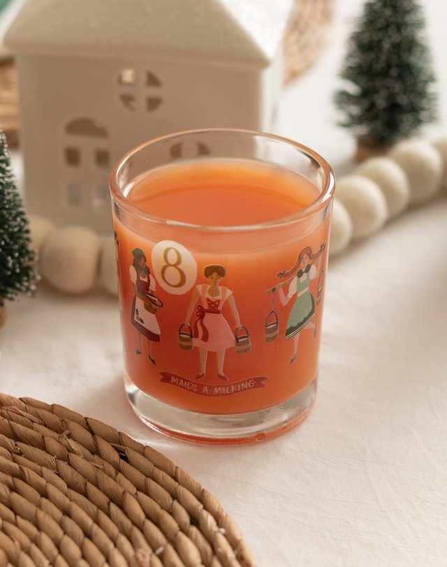 Eight Maids A-Milking 7.5oz Short Juice Glass, 2 of 3