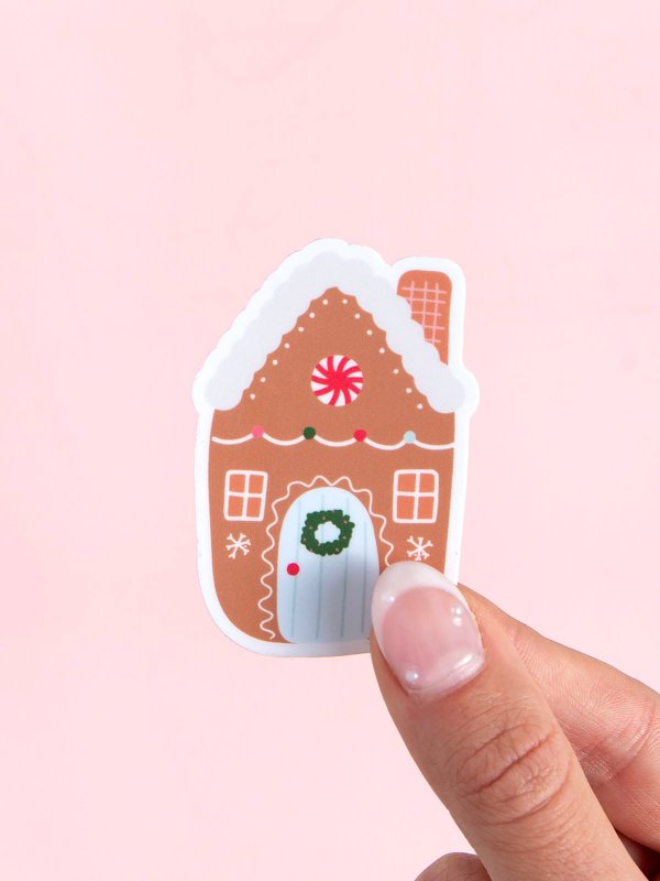 Gingerbread House Decal Sticker, 1 of 2