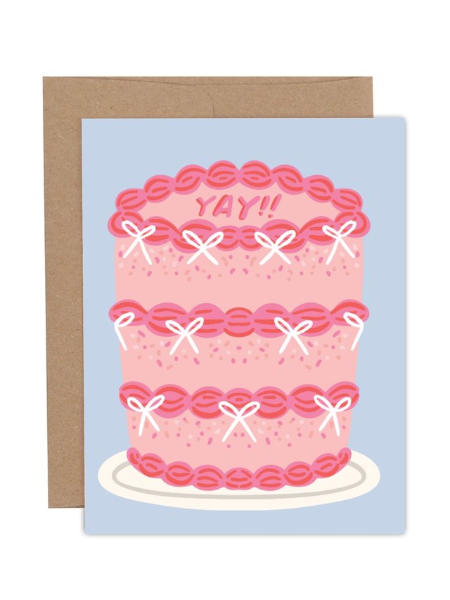 Yay Cake Congratulations + Birthday Greeting Card, 1 of 1