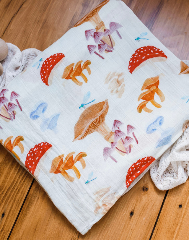 Mushrooms Baby Swaddle, 3 of 7
