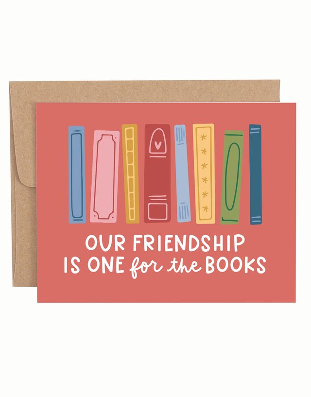 Our Friendship Is One For The Books Greeting Card, 1 of 1