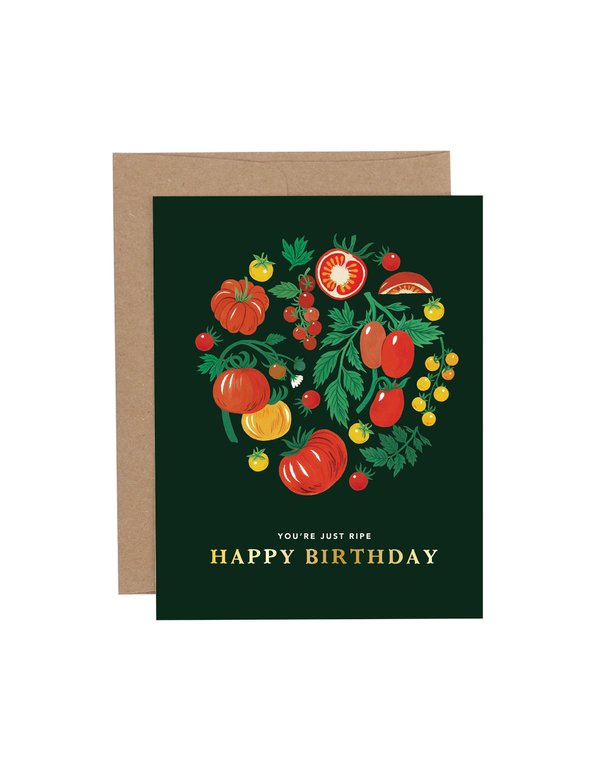 You're Just Ripe Tomato Birthday Greeting Card, 1 of 2