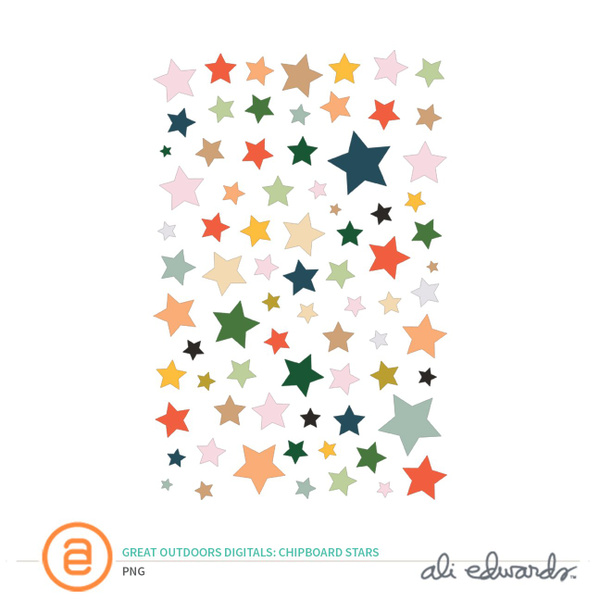 The Great Outdoors Digital Chipboard Stars, 1 of 1
