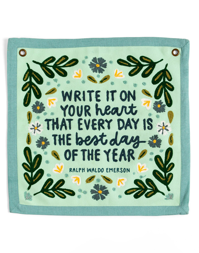 Best Day of the Year Embroidered Canvas Banner, 2 of 4