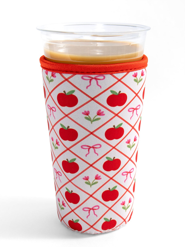 Apples & Bows Teacher Drink Sleeve, 8 of 8