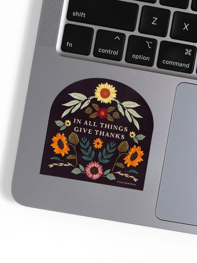 In All Things Give Thanks Decal Sticker, 2 of 4