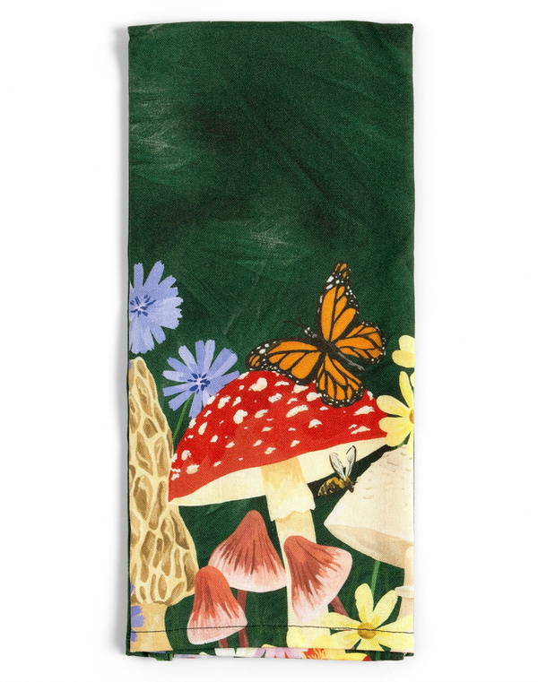 Forest Floor Mushrooms Kitchen Towel, 1 of 1