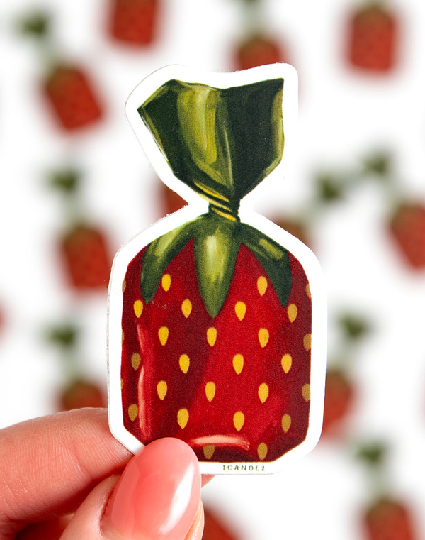 Strawberry Candy Decal Sticker, 1 of 3