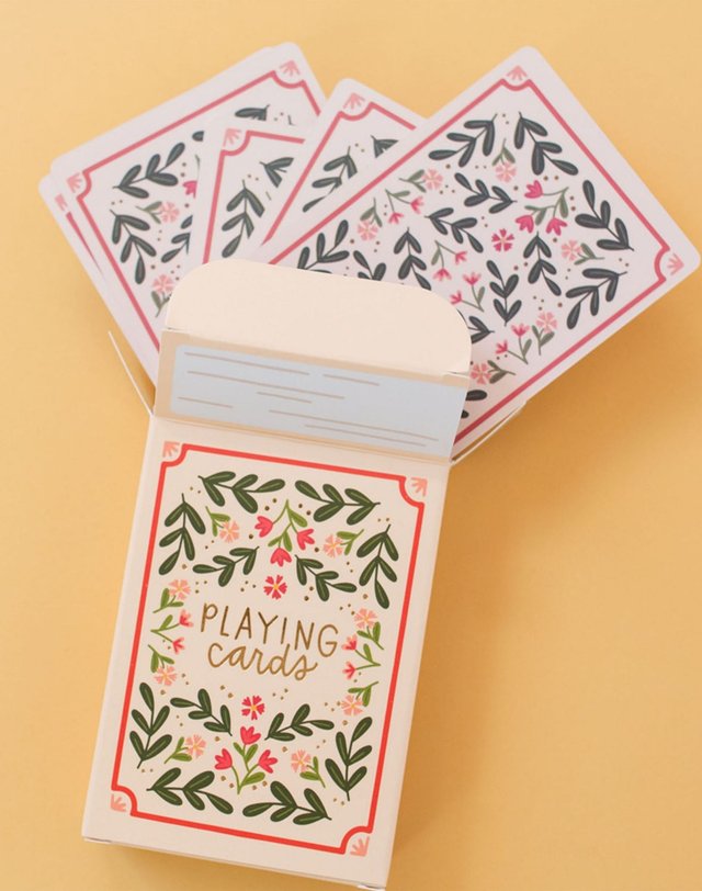 Floral Game Night Set of Playing Cards + Scorekeeping Notebook, 3 of 8