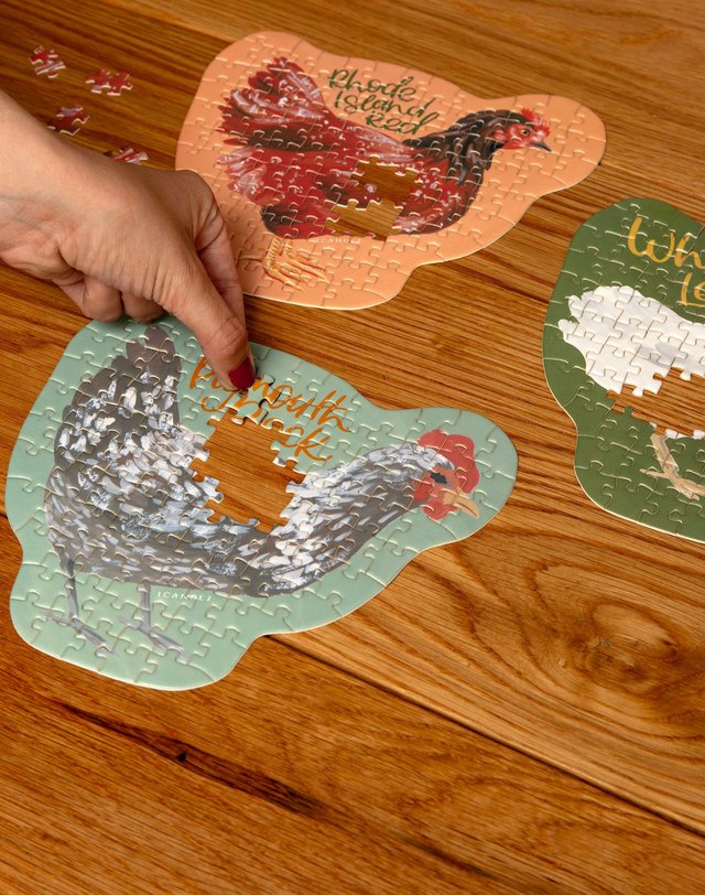 Chicken Meadows - 100 Piece Mini Jigsaw Puzzles - Set of 3, 4 of 6