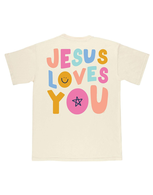 Jesus Loves You Tee - Ivory, 2 of 5