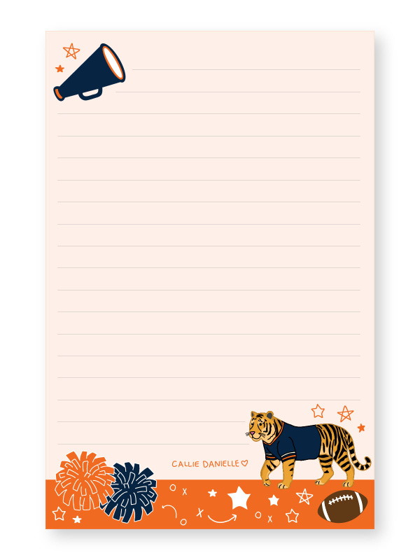 Auburn Football Game Day 4×6 Lined Notepad, 1 of 2