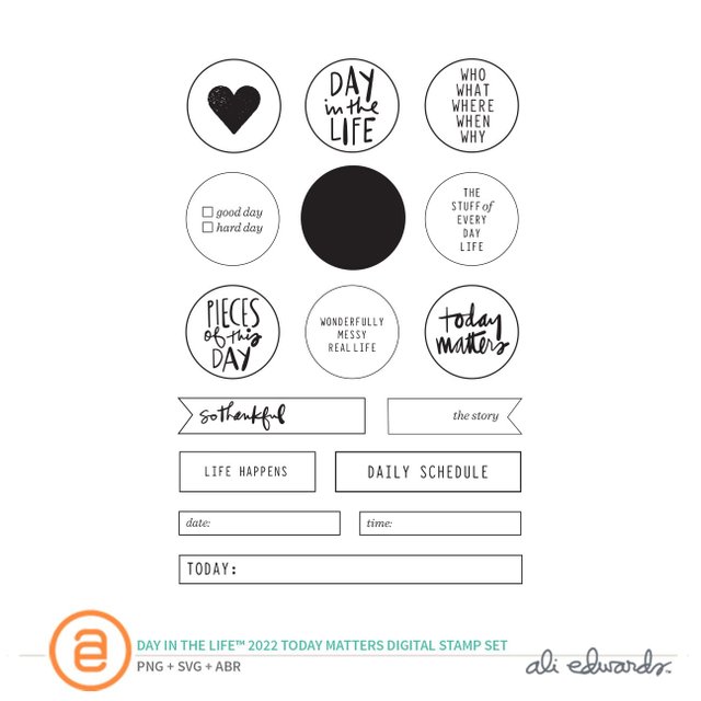 Day In The Life™ 2022 Today Matters Digital Stamp Set, 1 of 1
