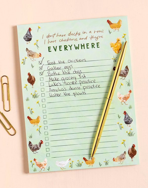 Chicken Meadows 6×8 To Do Notepad, 1 of 2