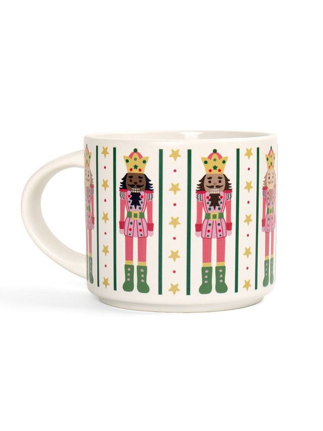 Nutcracker Christmas Large Ceramic Mug - Cream, 3 of 6