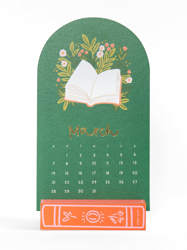 Book Lover's 2027 Mini Desk Calendar with Wooden Block, 8 of 10