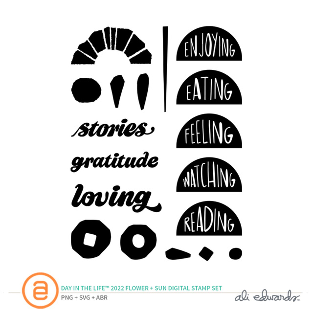 Day In The Life™ 2022 Flower and Sun Digital Stamp Set, 1 of 1