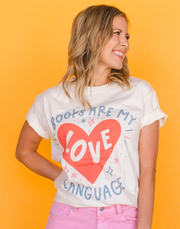 Books Are My Love Language Tee - Ivory, 1 of 3
