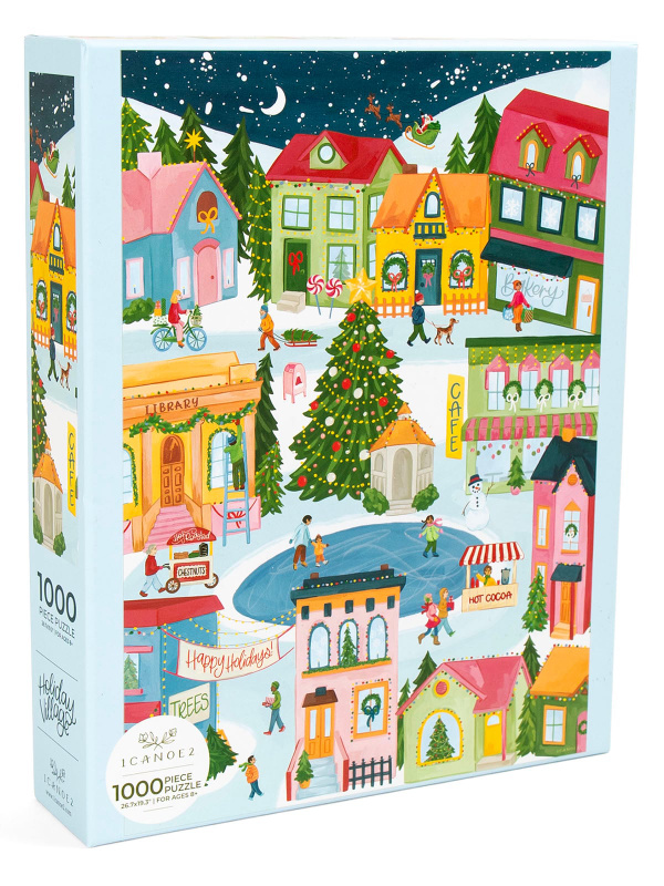 Christmas Village - 1000 Piece Holiday Jigsaw Puzzle, 1 of 7