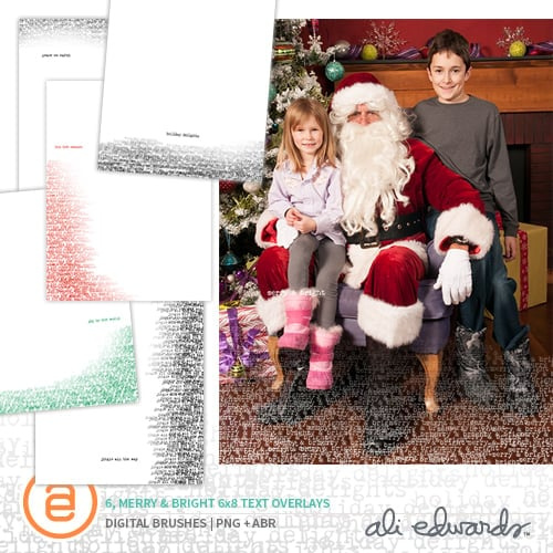 Merry & Bright Digital Text Overlays, 1 of 6