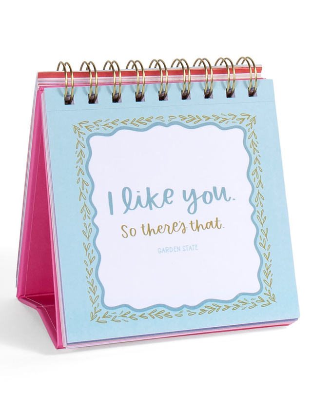 52 Weeks of Rom Com Quotes Desk Flip Calendar, 6 of 7