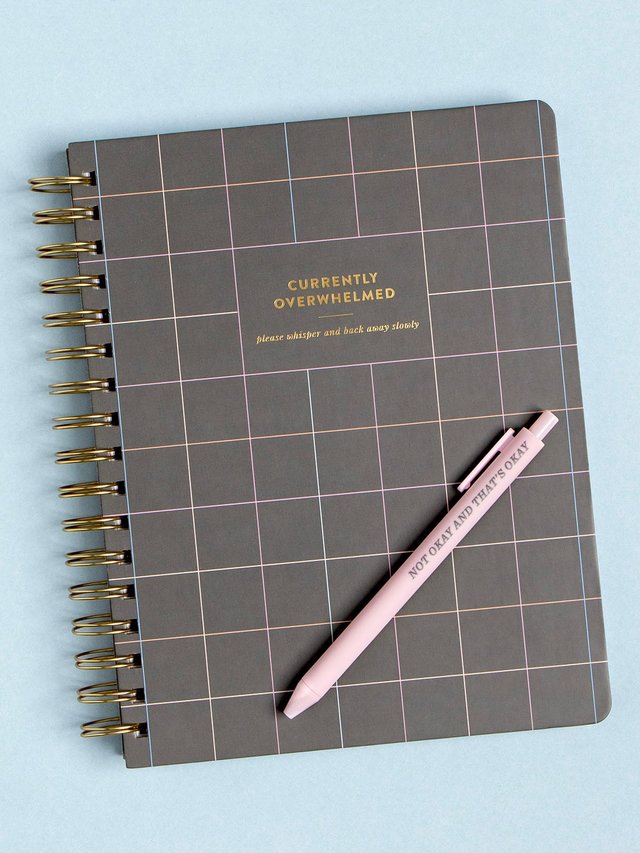 Currently Overwhelmed 7×9 Spiral Notebook, 3 of 3