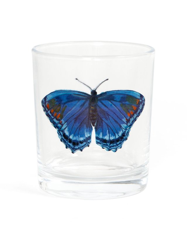 Red Spotted Purple Butterfly 7.5oz Short Juice Glass, 4 of 4