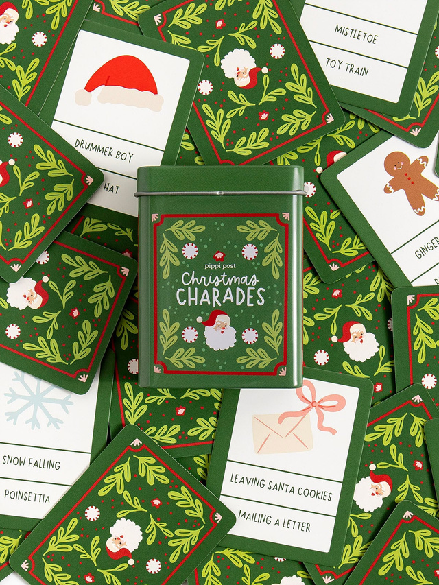 Christmas Charades Game - Deck of Cards + Storage Tin, 7 of 8