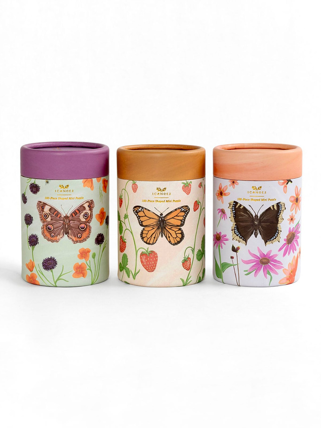 Flutter Friends - Set of Three 100 Piece Shaped Mini Jigsaw Puzzles, 1 of 5