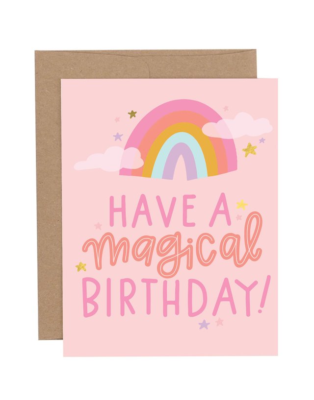 Have A Magical Rainbow Birthday Greeting Card, 1 of 1