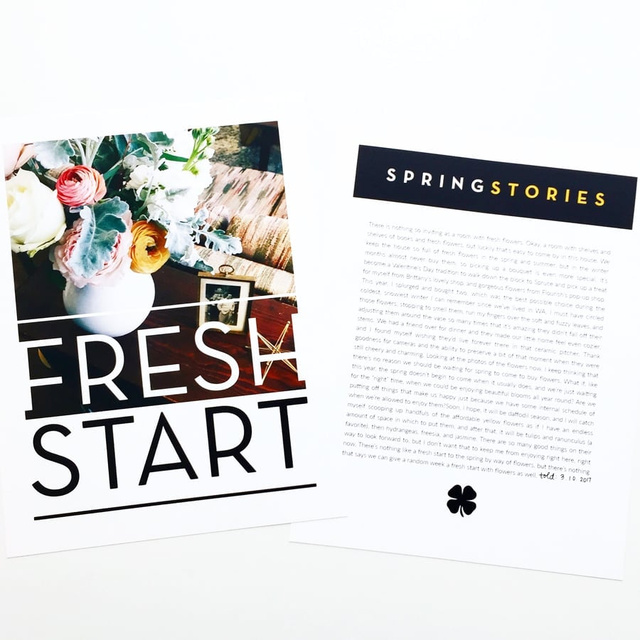 Fresh Start, 1 of 2