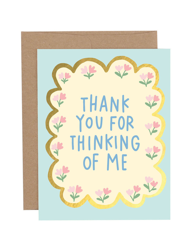 Thank You For Thinking Of Me Greeting Card, 1 of 1