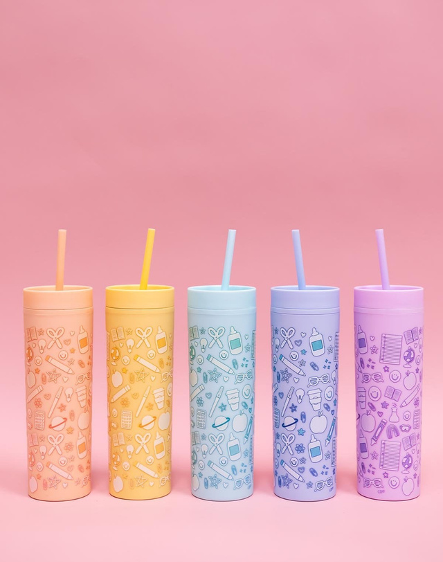 Classroom Icons Acrylic Tumbler - Lilac, 2 of 4