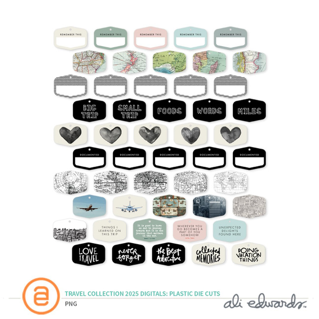 Travel Collection 2025 Digital Plastic Die Cut Pack, 1 of 1