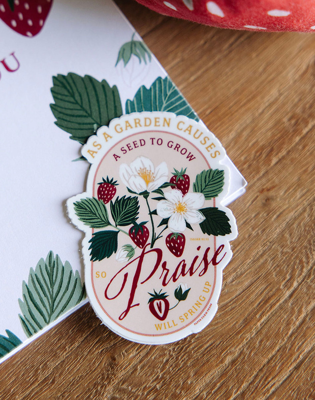 Strawberry Faith Decal Sticker, 3 of 3